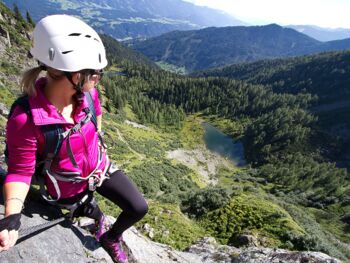 Klettern am Klettersteig Franzi